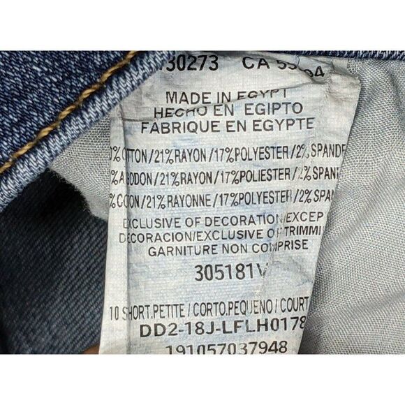 (3/$35) Lee Size 10 Petite Relaxed Fit Straight Leg Mid Rise Denim Blue Jeans - Picture 5 of 10